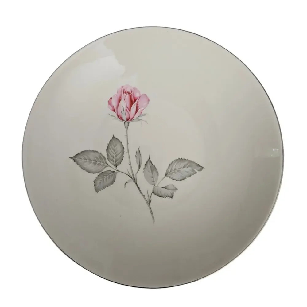 Vintage Zylstra Rose Permacal Salad Bowls Set of 4 Fine Dinnerware USA